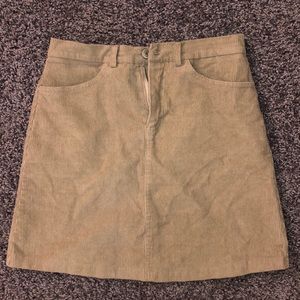 Brandy Melville tan corduroy skirt